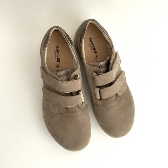 Hartjes Sneakers Tan Leather Hook & Loop 7.5 - Picture 8 of 11